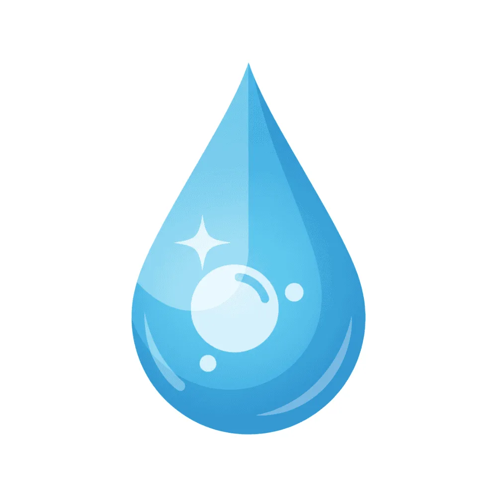 Icône goutte d'eau propre — facilité de nettoyage du pot de chambre Habeygard®