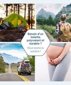 Toilette portable HABEYGARD® – idéale pour le camping, la randonnée, le van et la grossesse