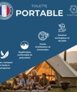 Toilette portable HABEYGARD® – légère, hygiénique, facile d'utilisation, solution écologique – Marque Française