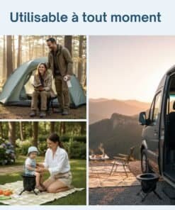 Toilette portable HABEYGARD® – utilisable en camping, en van et en plein air en famille