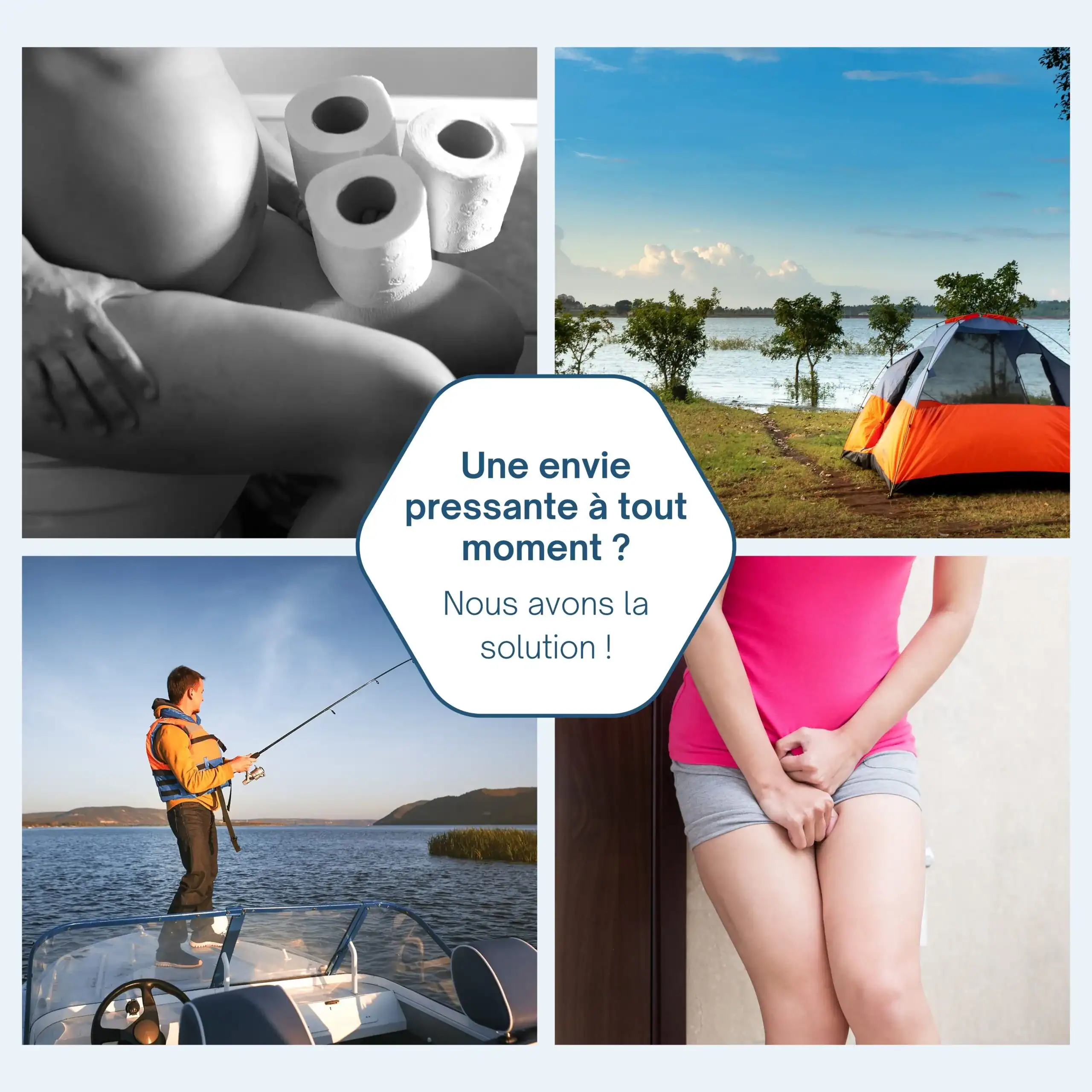 Pot de chambre HABEYGARD® – idéal en cas d'envie pressante au camping, en van ou à l'hôpital