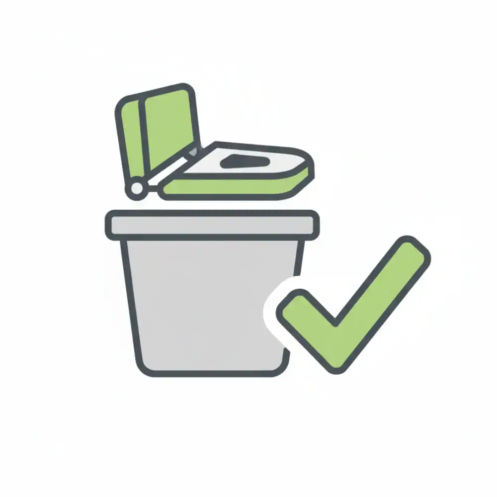 Icône pot de chambre Habeygard® compatible avec toilette portable — illustration