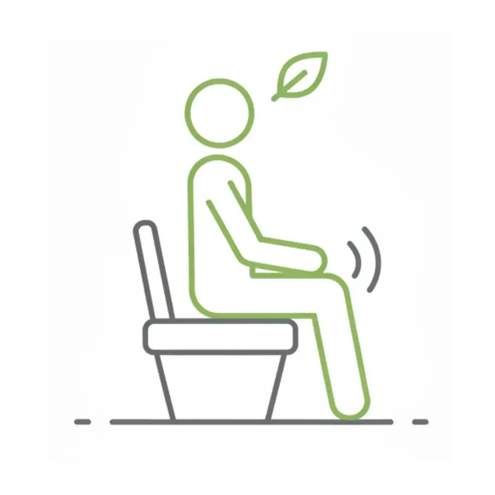 Icône personne assise sur pot de chambre Habeygard® — confort d'utilisation