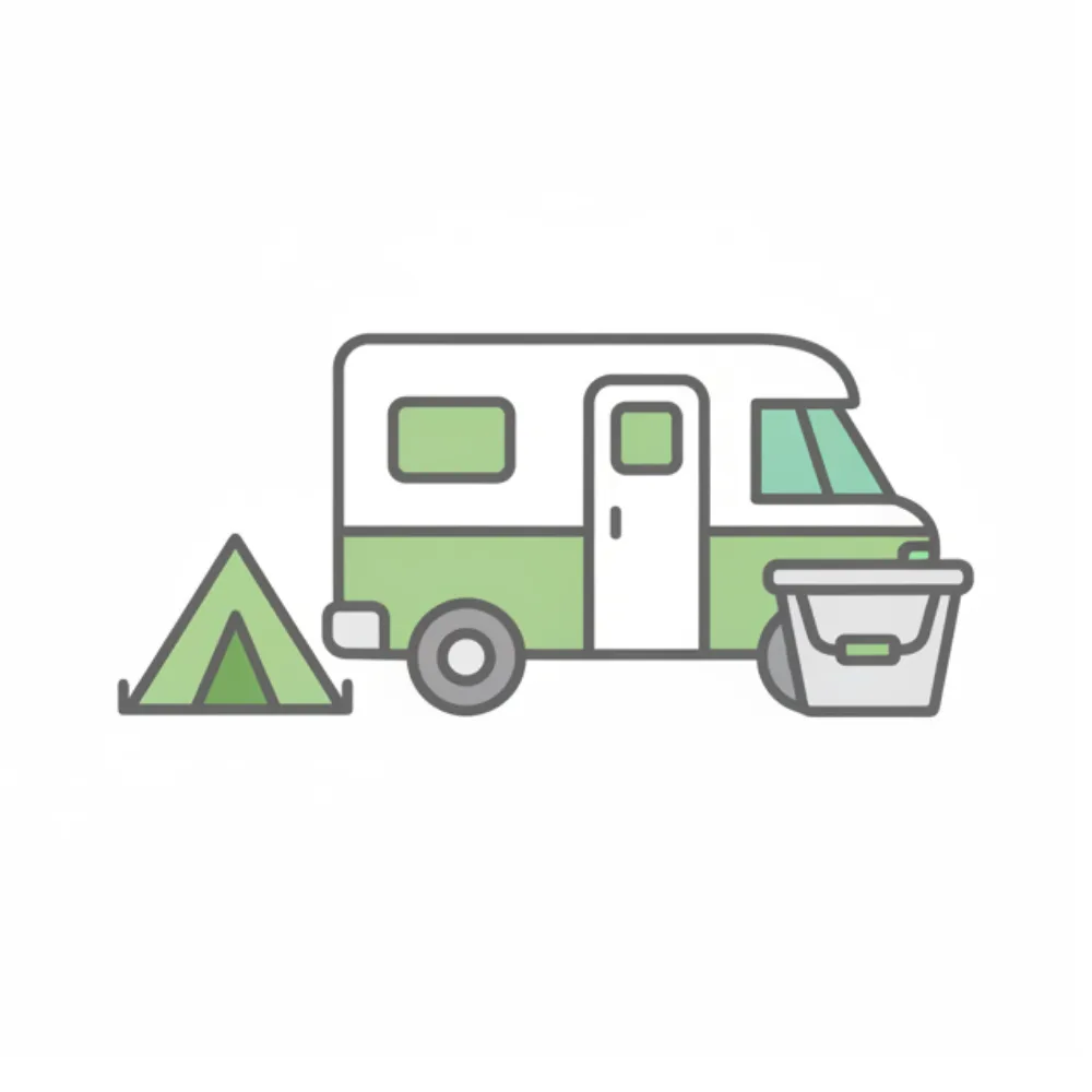 Icône camping-car et tente — pot de chambre Habeygard® pratique pour le voyage